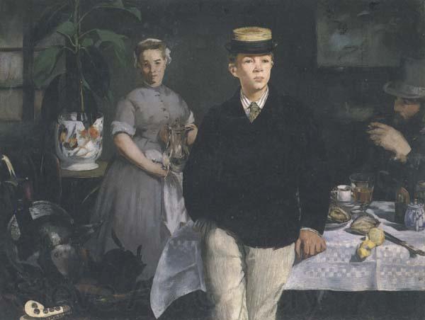 Edouard Manet Le dejeuner dans l'atelier (mk40) Norge oil painting art